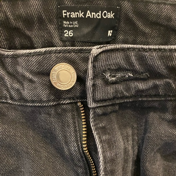 Frank & Oak Cyndi Straight Fit High Rise Jean in Washed Black - Picture 5 of 10